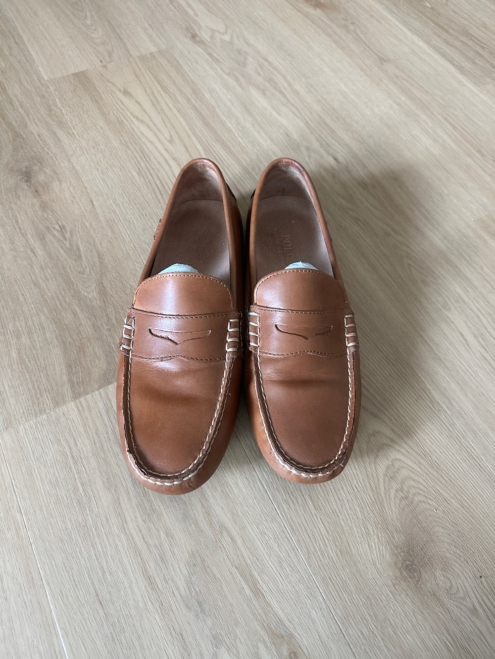 Ralph Lauren Men's Brown Leather Penny Loafers